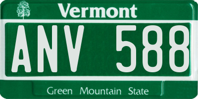 VT license plate ANV588