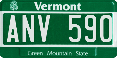 VT license plate ANV590