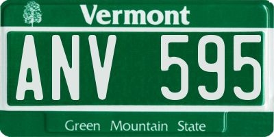 VT license plate ANV595
