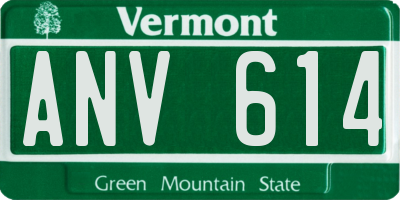 VT license plate ANV614