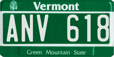 VT license plate ANV618
