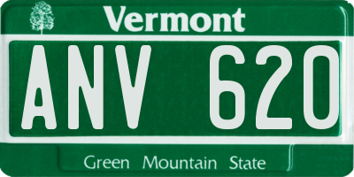 VT license plate ANV620