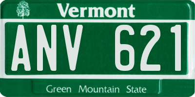 VT license plate ANV621