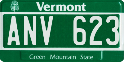 VT license plate ANV623