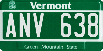 VT license plate ANV638