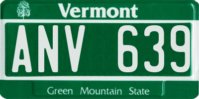 VT license plate ANV639
