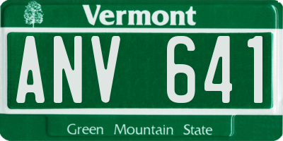 VT license plate ANV641