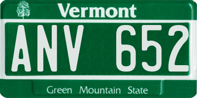 VT license plate ANV652