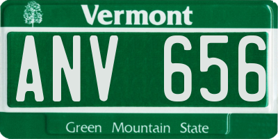 VT license plate ANV656