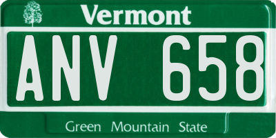 VT license plate ANV658