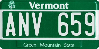 VT license plate ANV659
