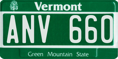 VT license plate ANV660