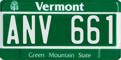 VT license plate ANV661