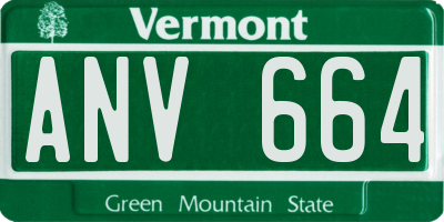 VT license plate ANV664
