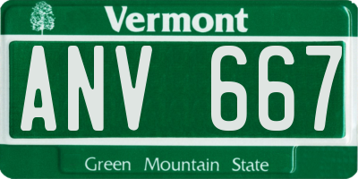 VT license plate ANV667
