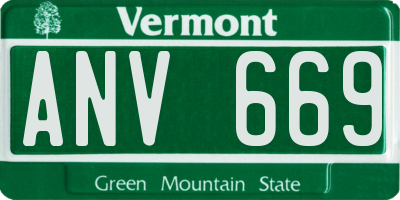 VT license plate ANV669
