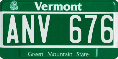 VT license plate ANV676