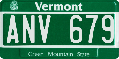 VT license plate ANV679