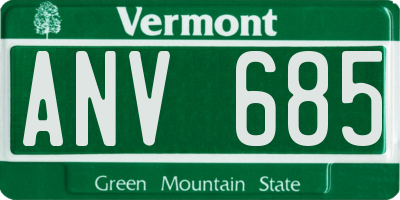 VT license plate ANV685