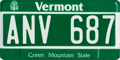 VT license plate ANV687