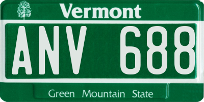 VT license plate ANV688