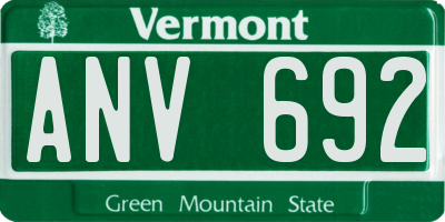 VT license plate ANV692
