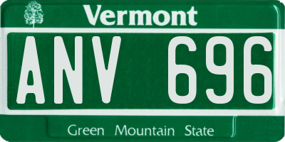VT license plate ANV696