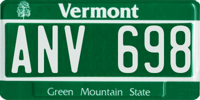 VT license plate ANV698