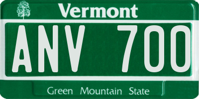 VT license plate ANV700