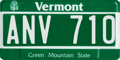 VT license plate ANV710