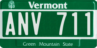VT license plate ANV711