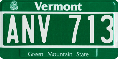 VT license plate ANV713