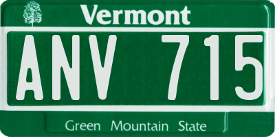 VT license plate ANV715