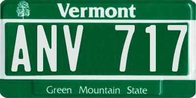 VT license plate ANV717