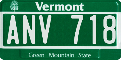 VT license plate ANV718