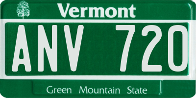 VT license plate ANV720