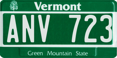 VT license plate ANV723