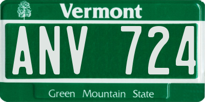 VT license plate ANV724