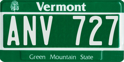 VT license plate ANV727