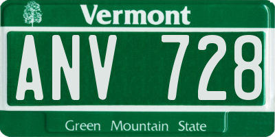 VT license plate ANV728