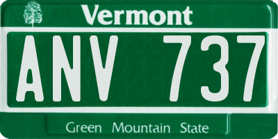 VT license plate ANV737