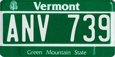 VT license plate ANV739