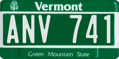 VT license plate ANV741