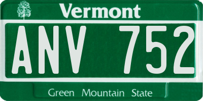 VT license plate ANV752