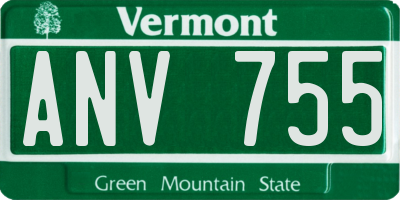 VT license plate ANV755