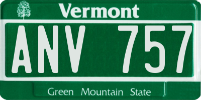 VT license plate ANV757