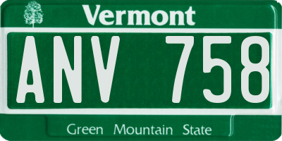 VT license plate ANV758