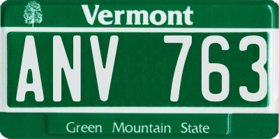 VT license plate ANV763