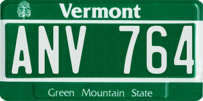 VT license plate ANV764