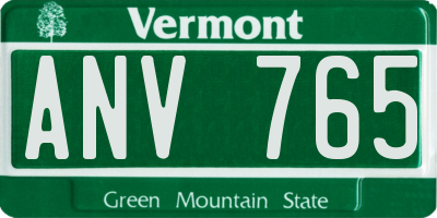 VT license plate ANV765